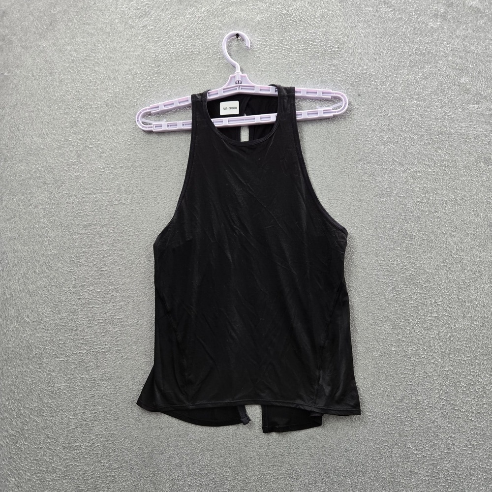 Lululemon Women Tank Top 2 Black Activewear All Tied Up Pullover